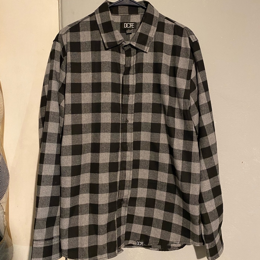 Black/grey flannel